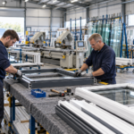 Modern window fabrication workshop